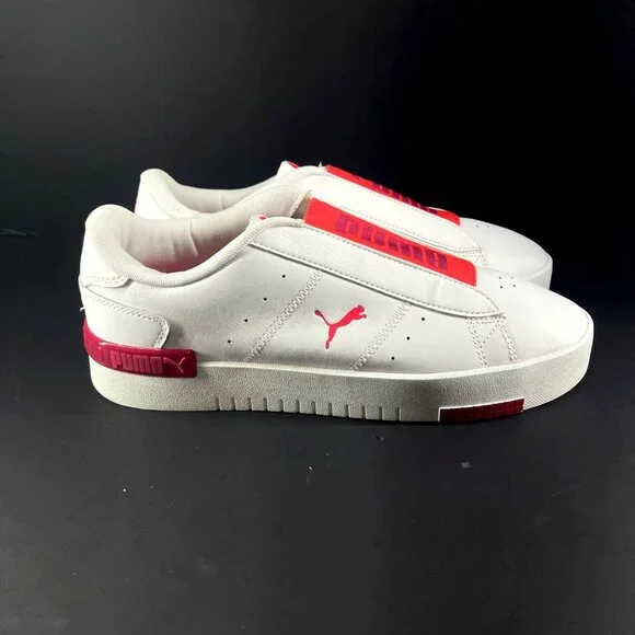 Puma Womens Slip-On Sneakers White/Red/Pink Size 10 - Picture 2 of 10